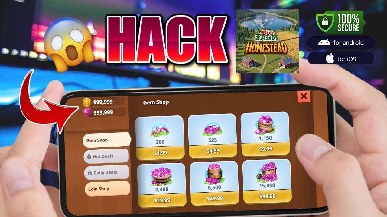 Big Farm Homestead Hack - Get Unlimited Gems & Coins FREE for Android & IOS