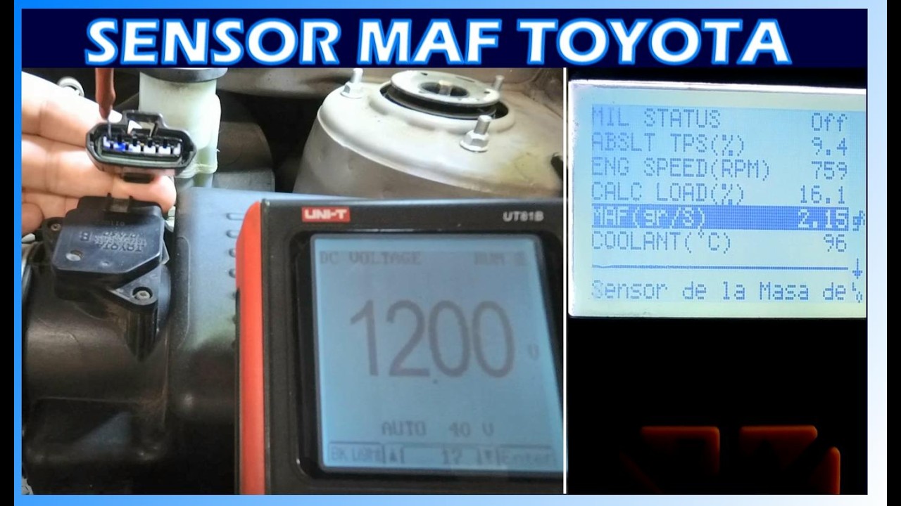 Sensor MAF de toyota.. señal, alimentaciones y valores en el escaner