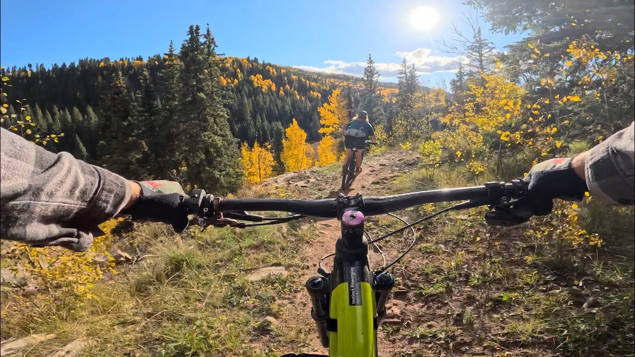 Riding Through Autumn Colors on Cutthroat MTB Trail Durango CO 