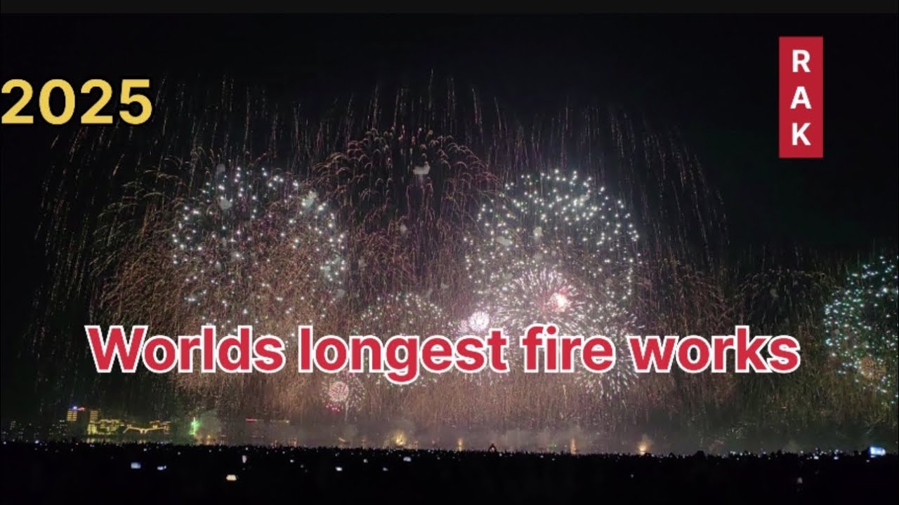 New Year 2025 |Ras Al khaimah Fire works|UAE|Worlds longest 4.5 km Fire works