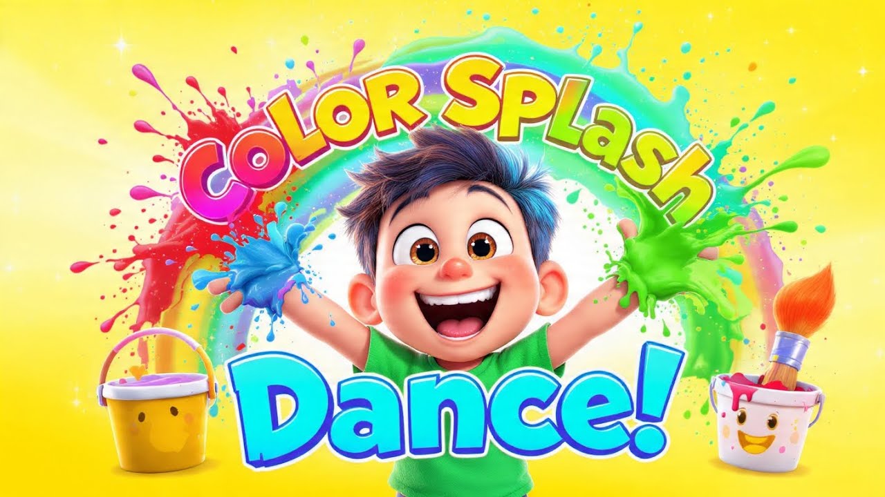 Color Splash Dance Song 🌈 | Color Learning for Kids | 3D Cartoon Nursery Rhyme