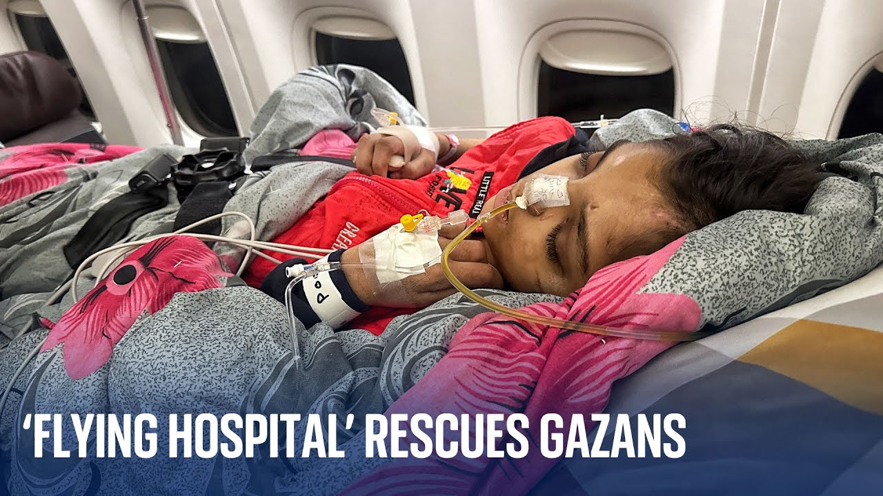 Flying hospital evacuates Gazans to UAE in biggest 'mercy mission' of truce | Israel-Hamas war