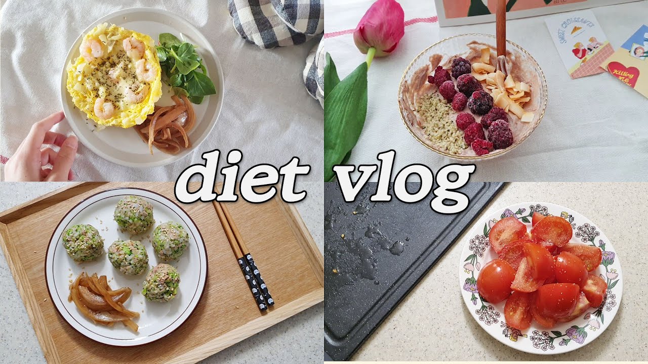 [Eng sub, DIET VLOG] 다이어트 식단 레시피ㅣ다이어트 식단 일기ㅣ다이어트 식단 브이로그ㅣ다이어트 주먹밥ㅣ계란 다이어트ㅣ그릭요거트볼ㅣ나의 건강한 식단