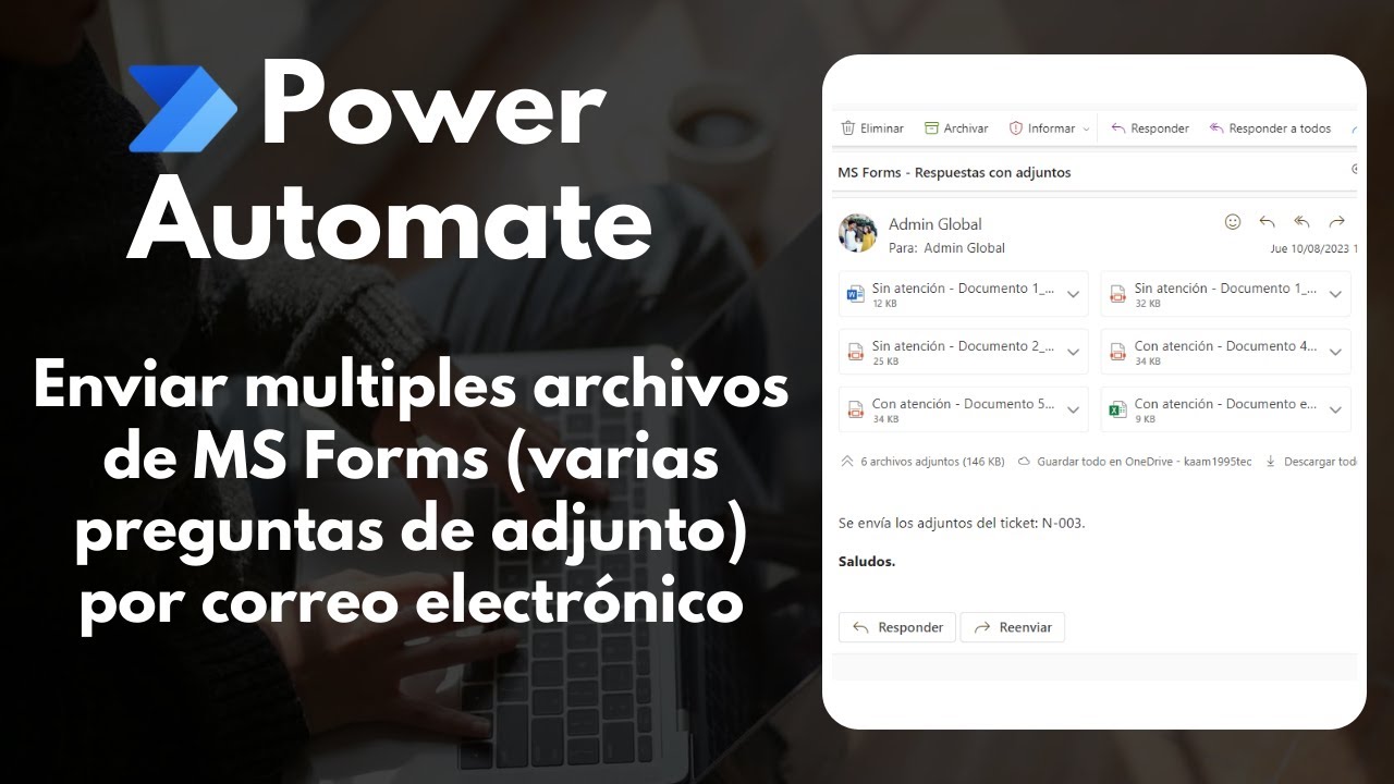 Power Automate - 12. Enviar varios archivos adjuntos de MS Forms por correo electrónico (email)