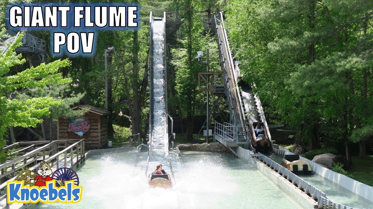 Giant Flume POV (2022, 4K 60FPS), Knoebels Hopkins Log Flume | Non-Copyright