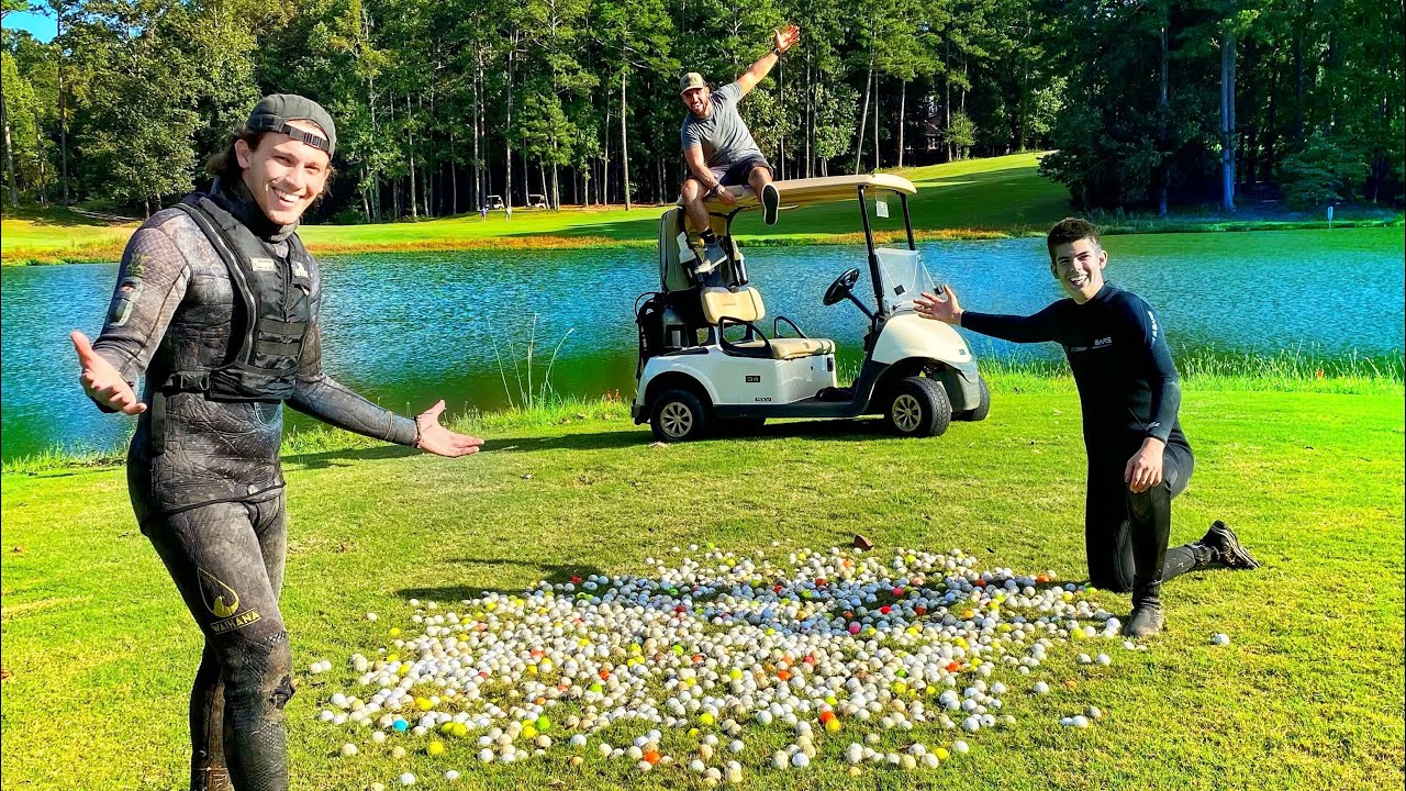 Diving Golf Course Pond For $10,000 Worth Of Golf Balls! (Ft. Yappy & Jiggin With Jordan)