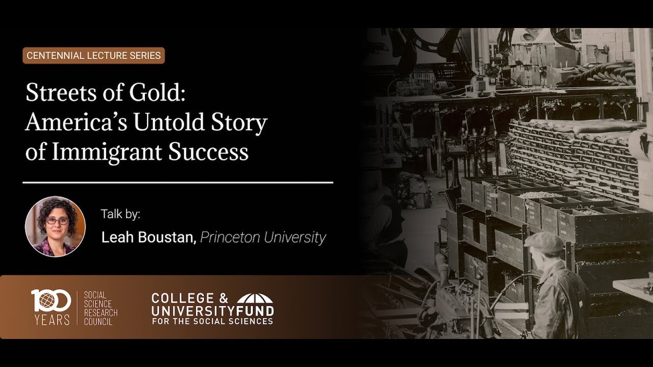 Streets of Gold: America's Untold Story of Immigrant Success | Centennial Lecture Series