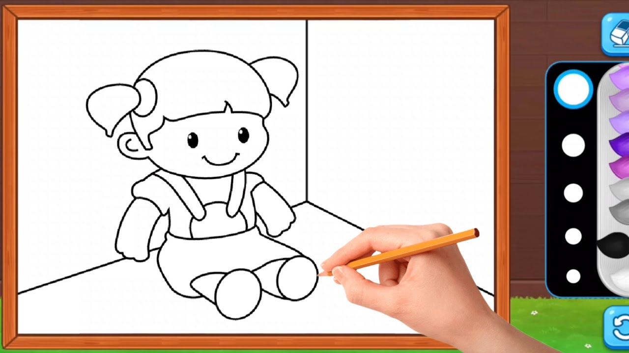 Girl coloring game ♥️💛💙❤️ 