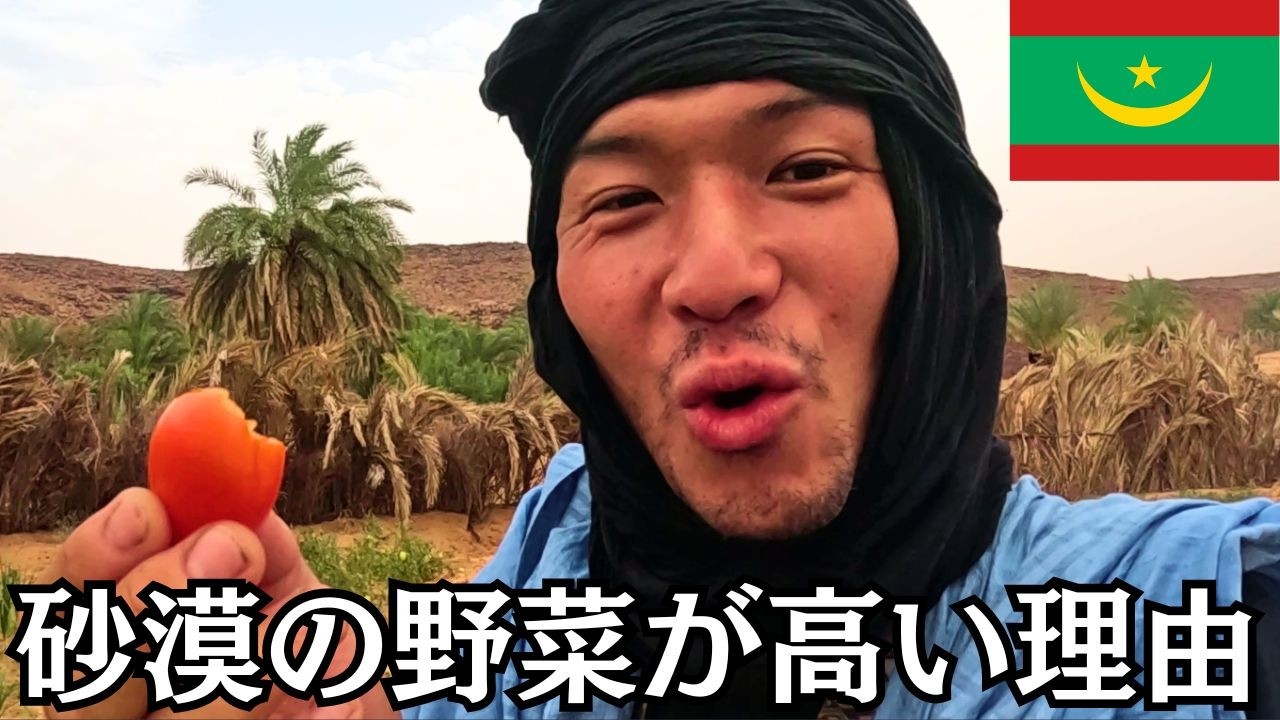 砂漠で育つ野菜が甘い！農業が難しいモーリタニアの家庭菜園。