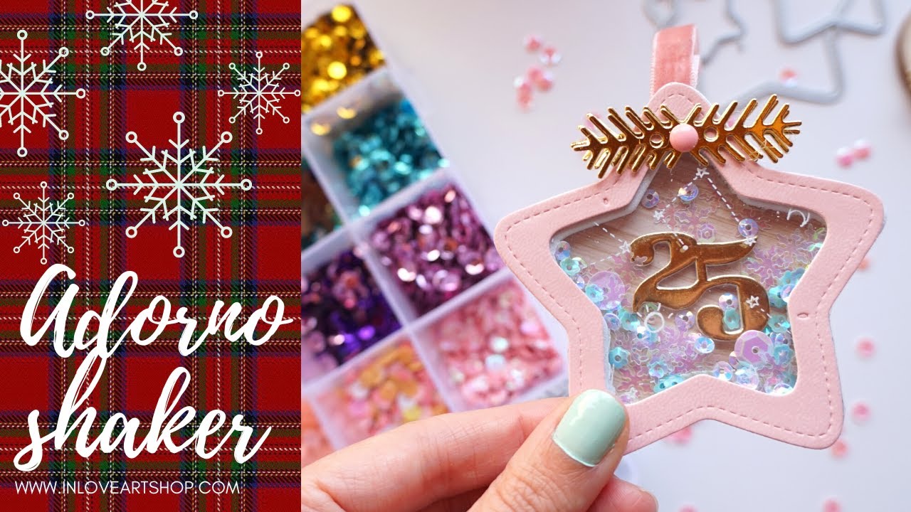 ADORNO PARA EL ÁRBOL: ESTRELLA SHAKER. Scrapbooking fácil