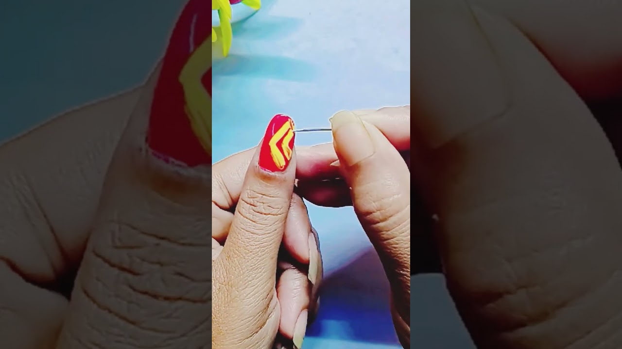 💅💐Cute marble nail art at home 🏠
