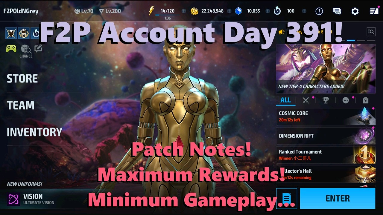 Marvel Future Fight: F2P Account Day 391! Patch Notes! Maximum Rewards! Minimum Content... 📝🤓👛
