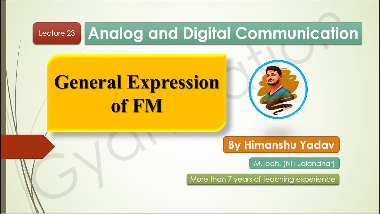 Lecture 23: Narrowband FM                         