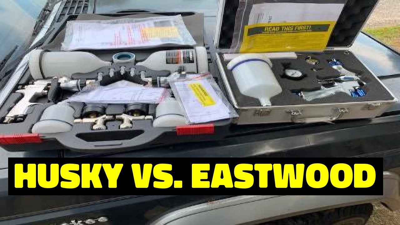 Best HVLP Paint guns for a small air compressor - Husky vs Eastwood Review