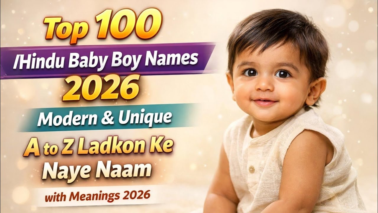 Top 100 Hindu Baby Boy Names 2026 | Modern & Unique A to Z Names with Meanings