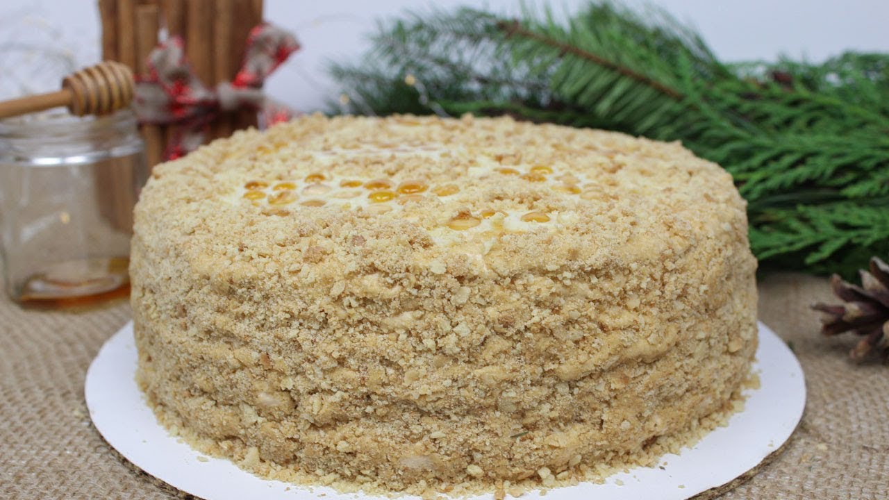 Medovik Cake | Russian Honey Cake Recipe | Honey Layer Cake