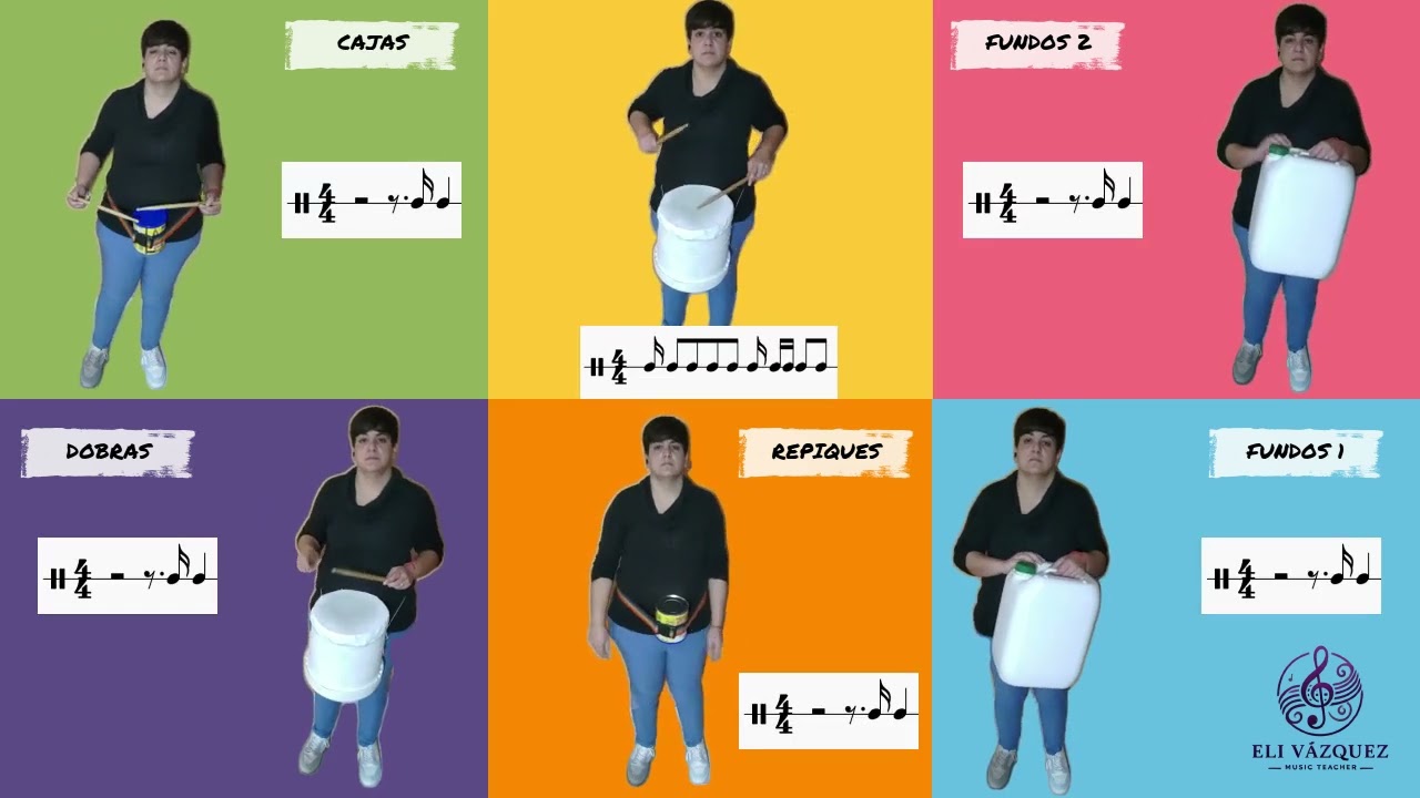 Batucada reciclada. Ritmo Samba reggae