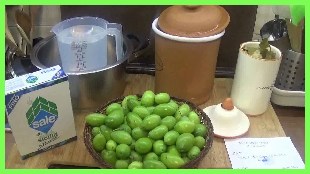 Olive verdi intere in salamoia - Le Ricette di Zio Roberto