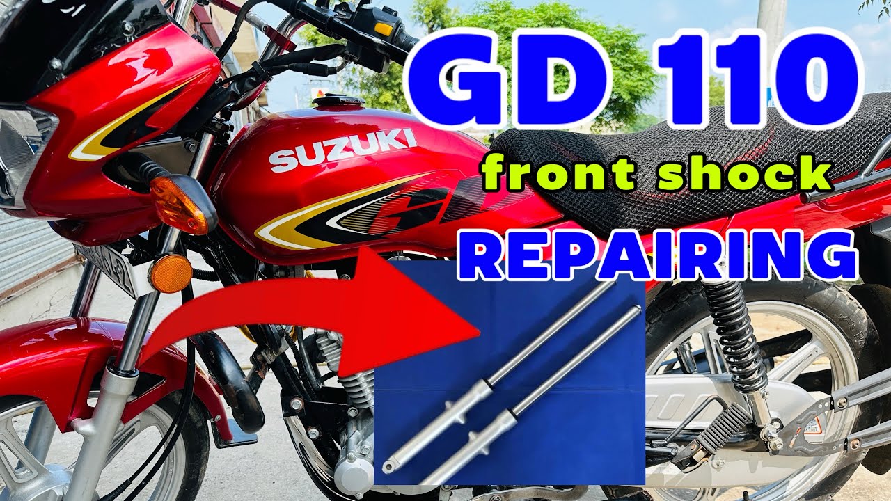 How to repair Suzuki GD110s Front Shocks /fork oil leak problem solve #automobile #experiment #saim 