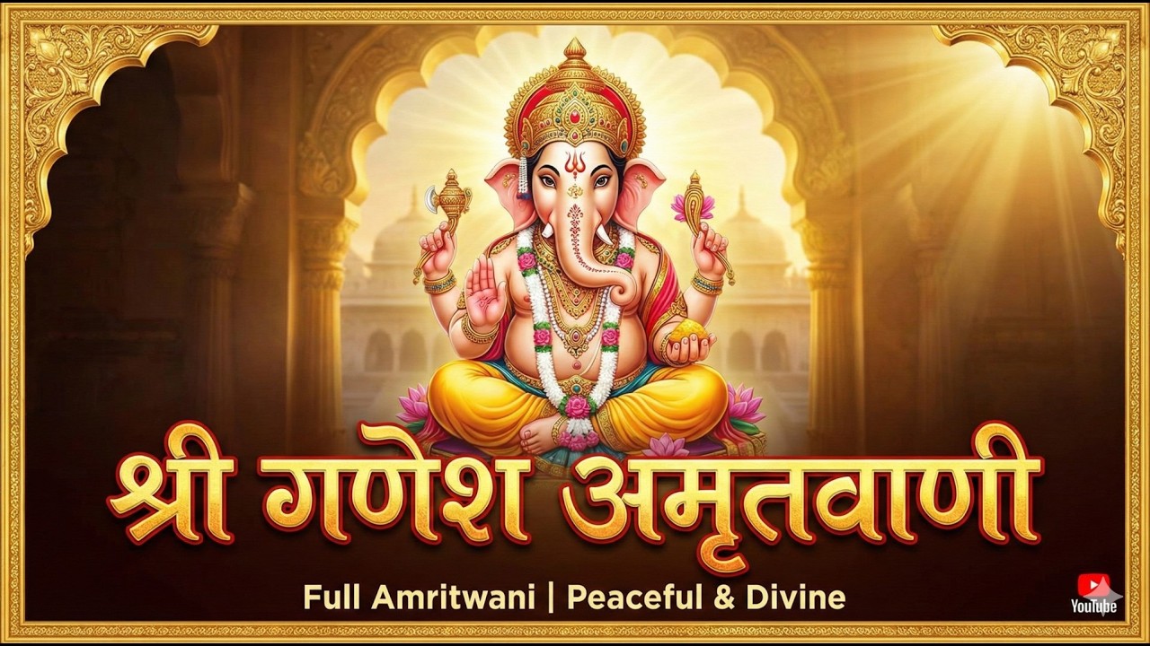 🌺 श्री गणेश अमृतवाणी | भावपूर्ण ऑडियो पाठ | Ganesh Amritwani in Hindi 🌺