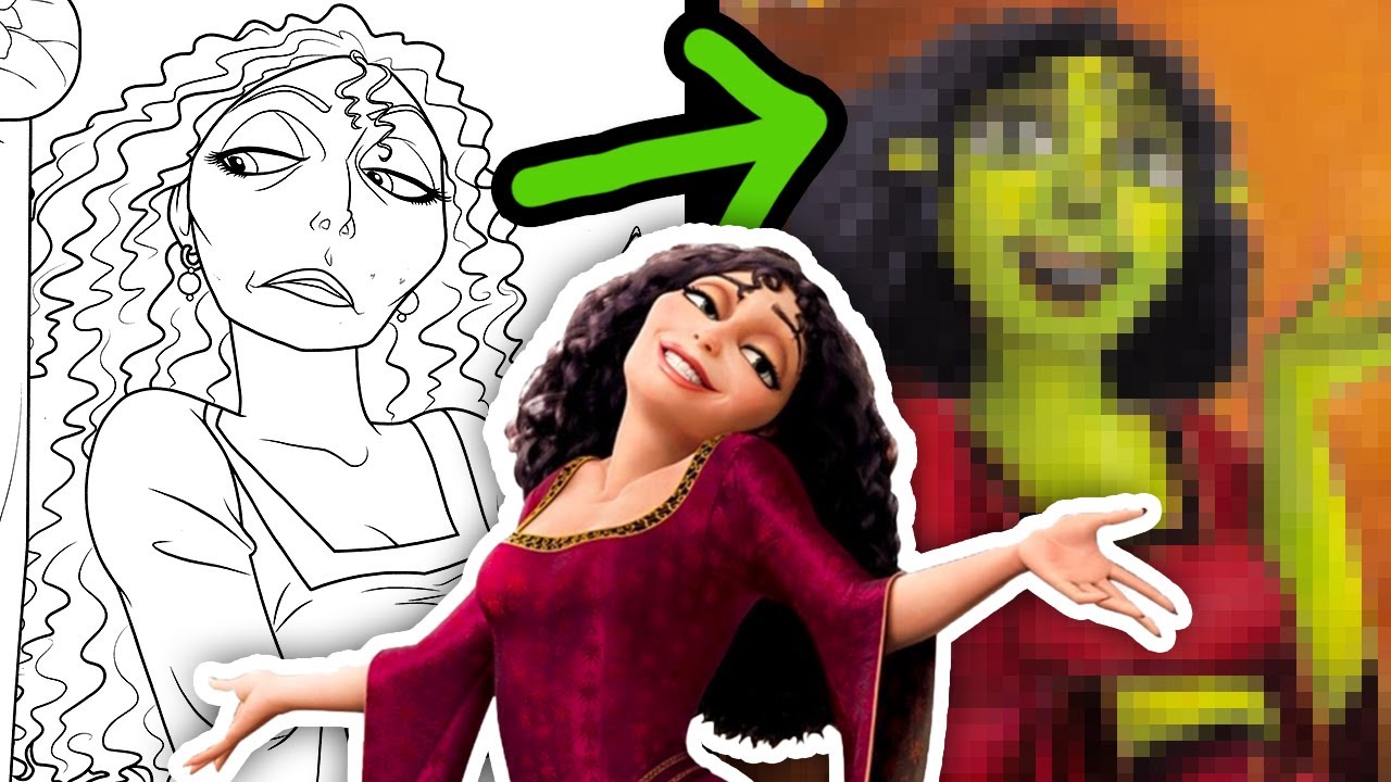 Redrawing Disney Villains in Coloring Books