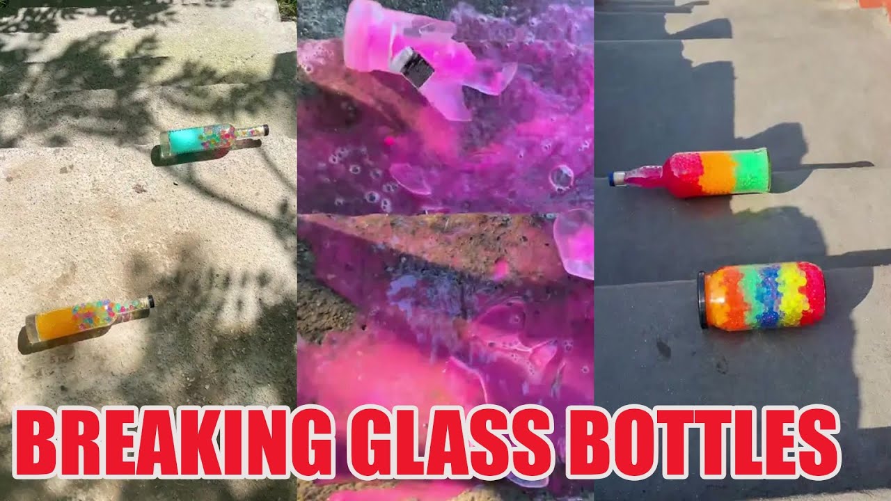 Breaking Glass Bottles & Balloon Drops 😱🔥 Crushing Crunchy & Soft Things! #asmr #satisfying