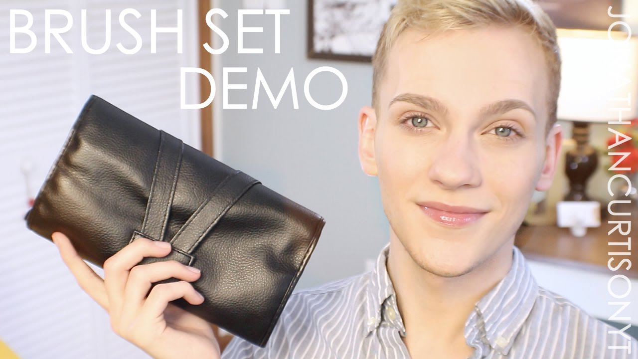 BRUSH SET FOR BEGINNERS #MensMakeupMay Vanity Planet Palette Review :: JonathanCurtisOnYT