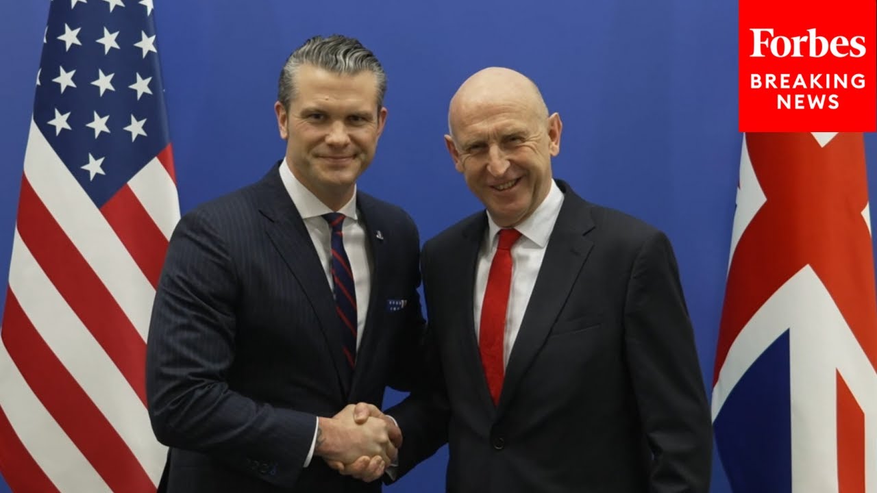 Secretary of Defense Pete Hegseth Meets With UK Defense Secretary At NATO HQ In Brussels, Belgium