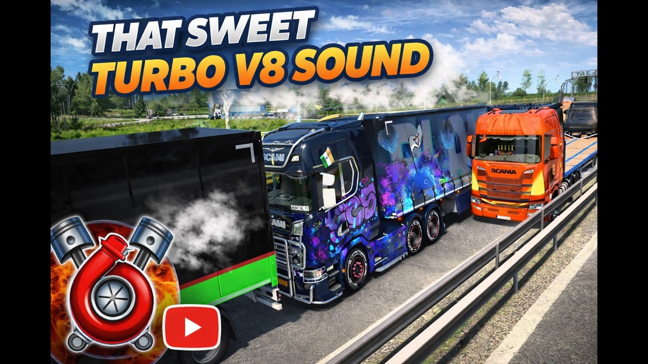 👑 INSANE V8 Dual Turbo Truck Sound in Traffic 🚛 | Euro Truck Simulator 2 Sweet V8 Engine🔥👉