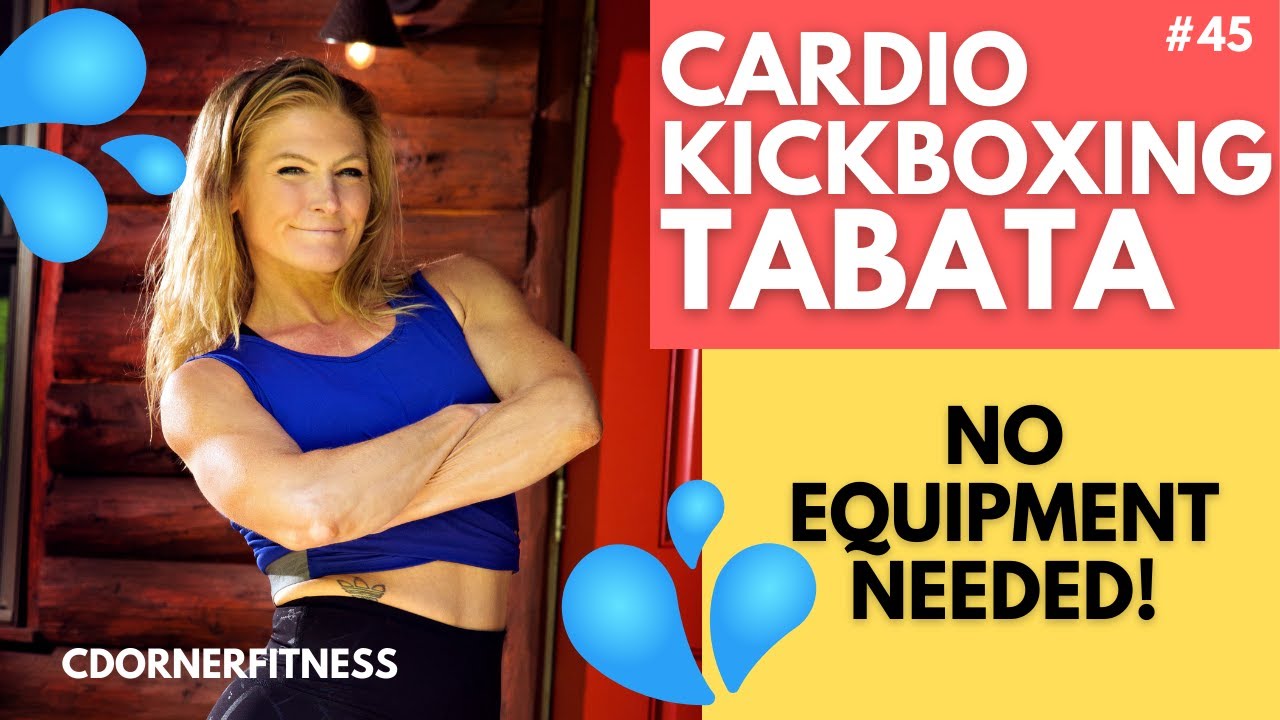 At Home CARDIO KICKBOXING TABATA WORKOUT!! No equipment needed!