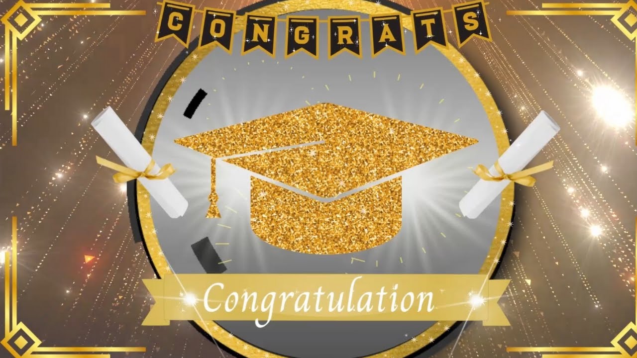 Graduation Background | Backdrop for Graduation Celebrations | Sparkles, Graduation Cap