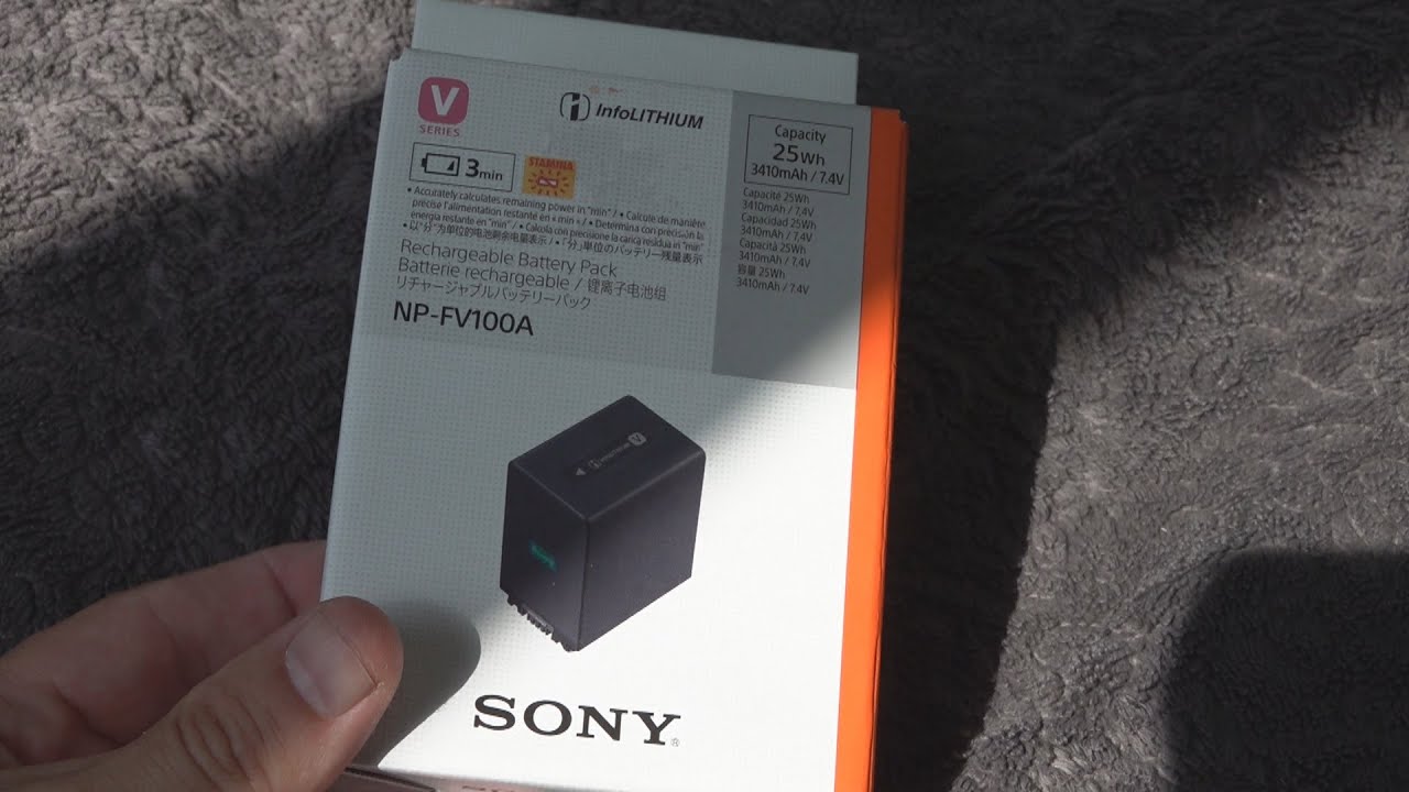 Sony NP-FV100A V-Series Rechargeable Battery Pack Unboxing and Test