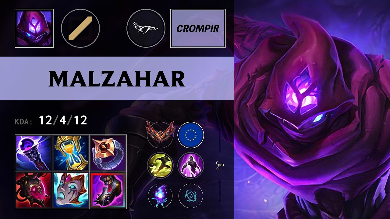 (RXCF CROmpir) Malzahar Mid vs Yasuo - EUW Grandmaster Patch 26.16
