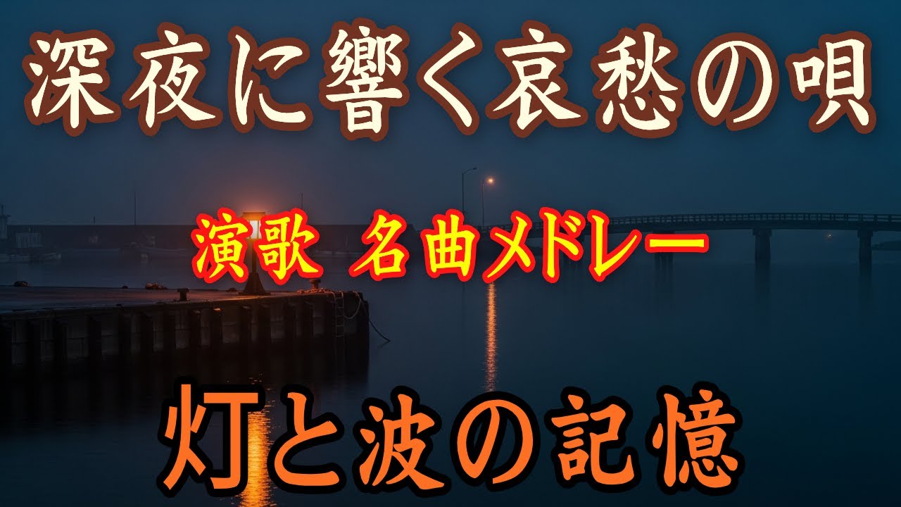【深夜の涙】もう帰れない…港の霧灯に響く哀愁歌｜演歌メドレー (50代 60代 70代へ)