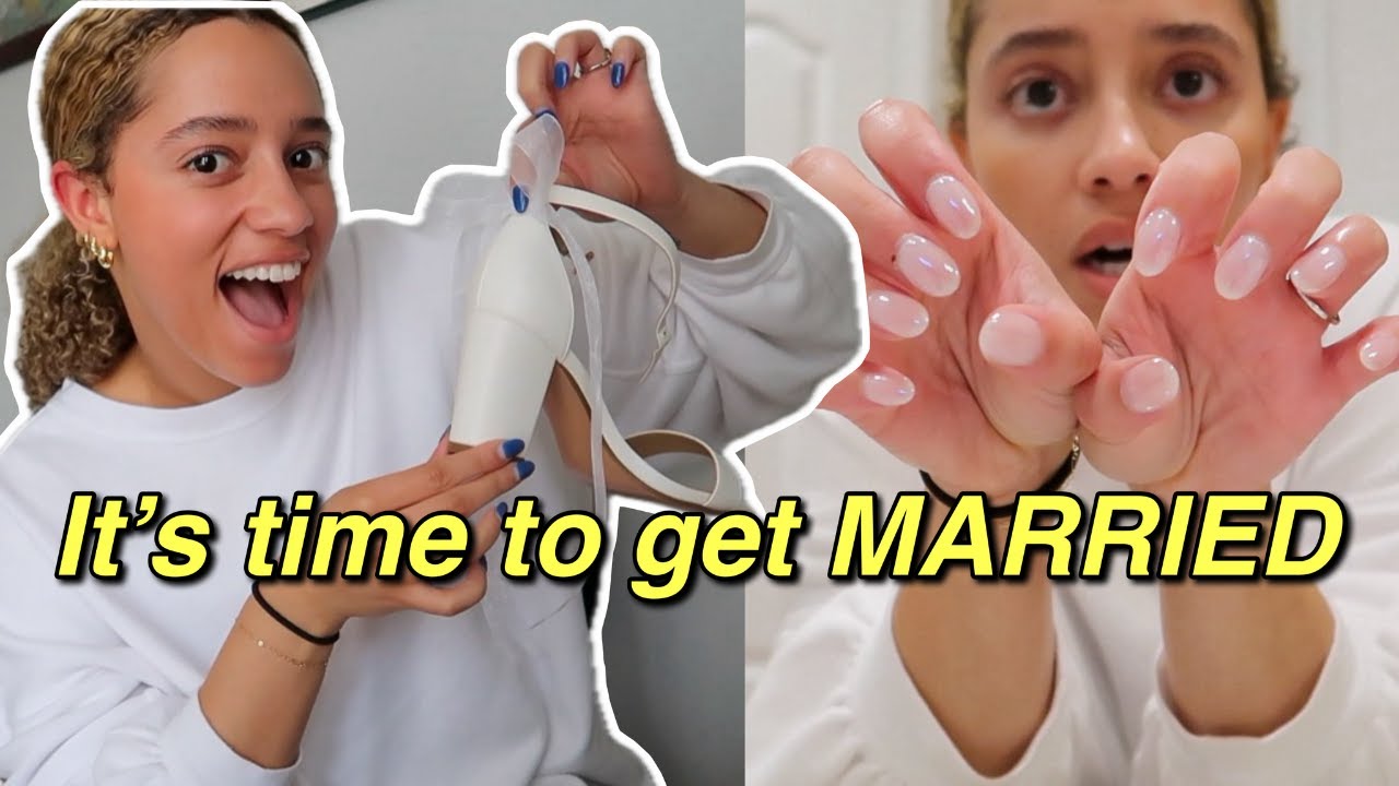 LAST MINUTE WEDDING PREP | wedding nails & DIY wedding shoes!