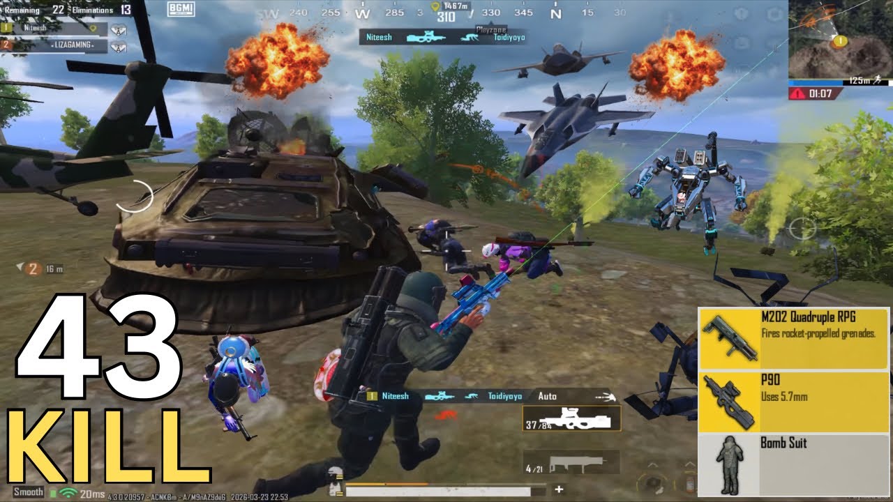 OMG 🤯 P90 + M202 vs Jets, Hovercraft, Tank Battle in Payload Mode 🔥 || PUBG MOBILE ||