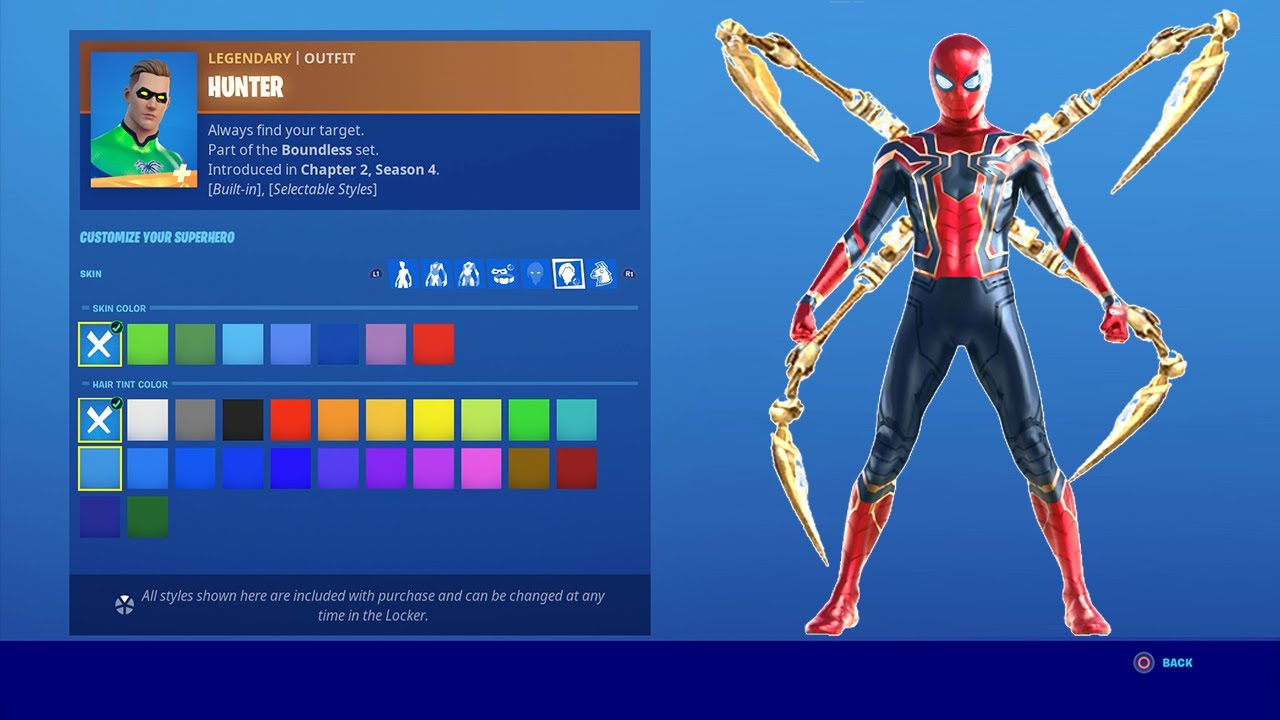 How To Make Spider Man Avengers Skin NOW FREE In Fortnite (Unlock Super Hero Skin) Custom Hero Skin!