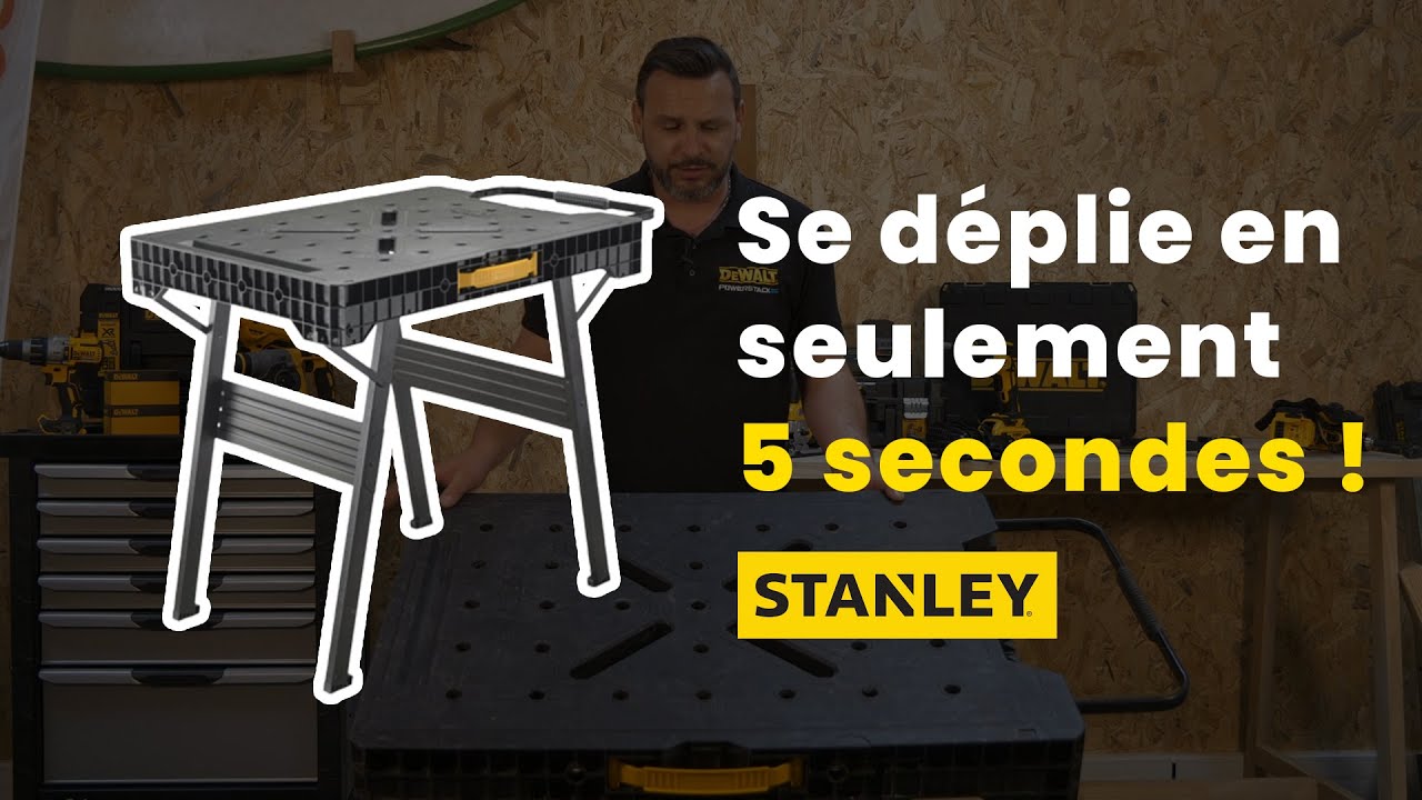 L'&eacute;tabli transportable et d&eacute;pliable en 5 secondes ! @stanleyemea