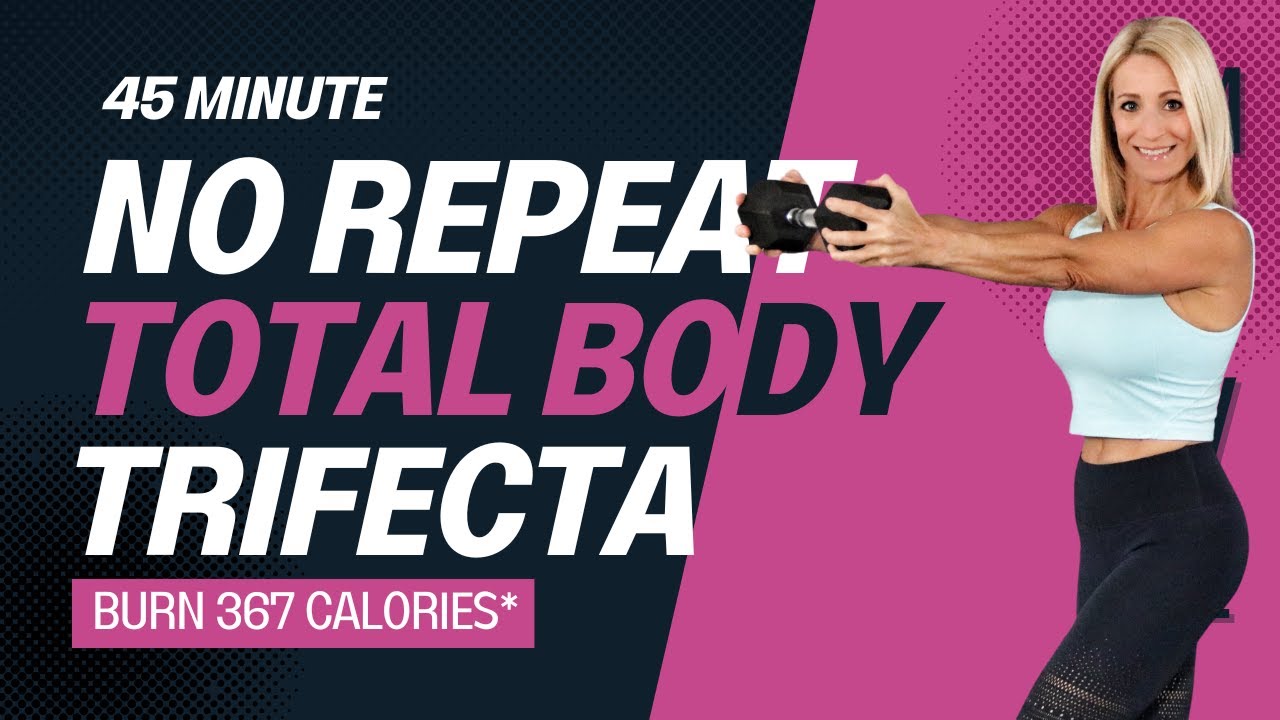 45 Minute NO REPEAT Cardio, Compound Strength & Ab Trifecta