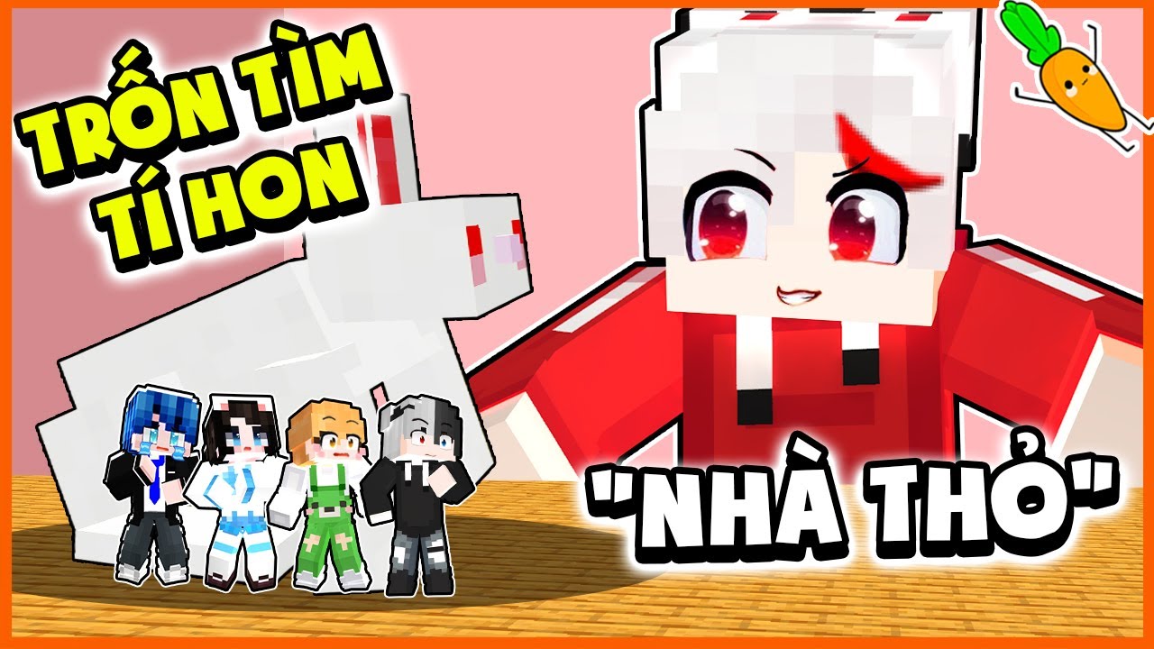Kamui Thử Thách TRỐN TÌM TÍ HON Nhà Thỏ Kairon Trong Minecraft