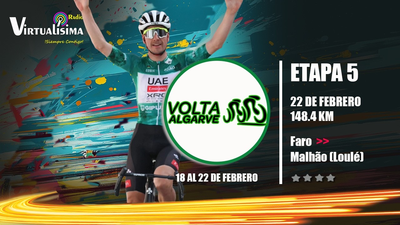 🔴En vivo VUELTA A ALGARVE 2026 | Etapa 5 | ALMEIDA - MARTINEZ - AYUSO - GRILLITO  #VoltaAlgarve