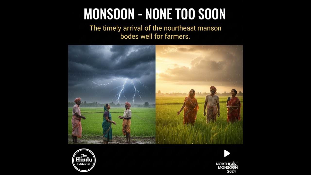 Northeast Monsoon 2025 Arrives Early | Blessing for Farmers, Challenge for Cities #trending #gk