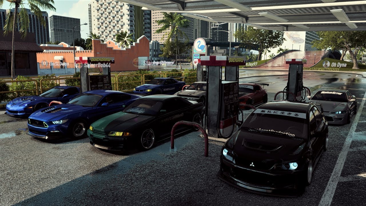 NFS Heat | Evo 9 Build / Street Car Meet - Street/Drag Racing w/ C6, S2K, Mustang, Lambo, & More