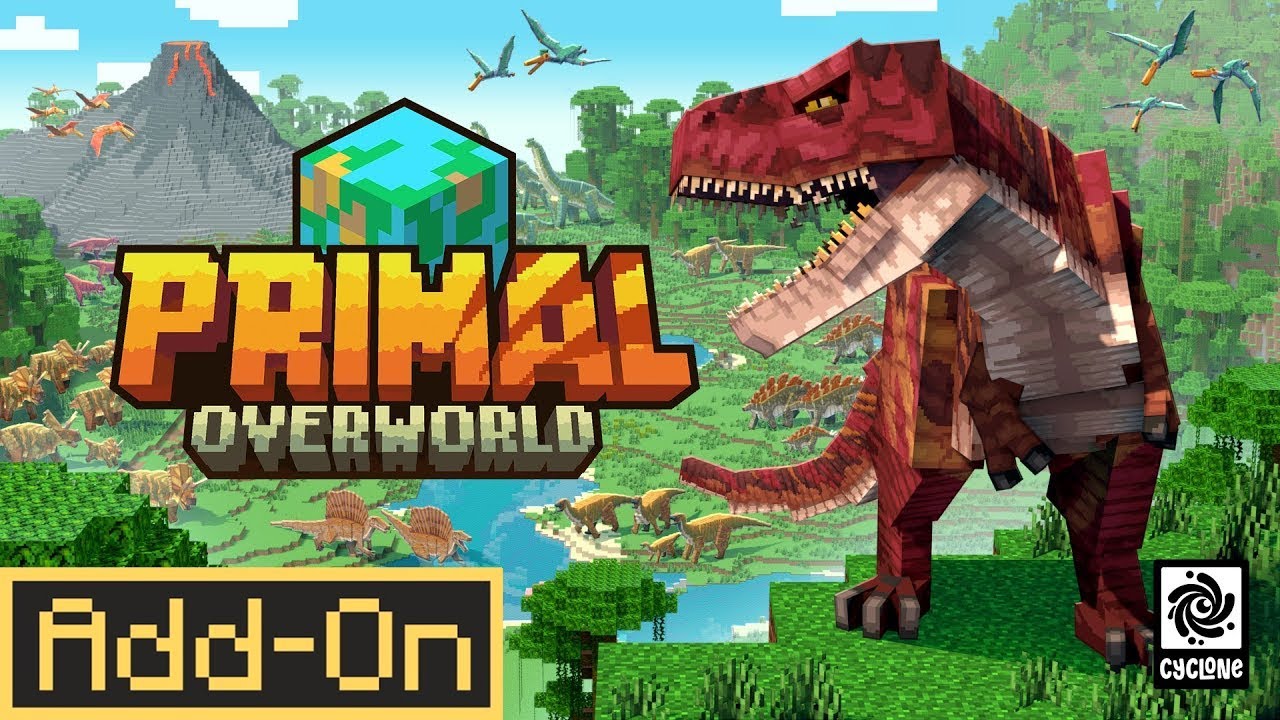 PRIMAL OVERWORLD Addon Brings Dinosaurs & Ancient Biomes to Minecraft!