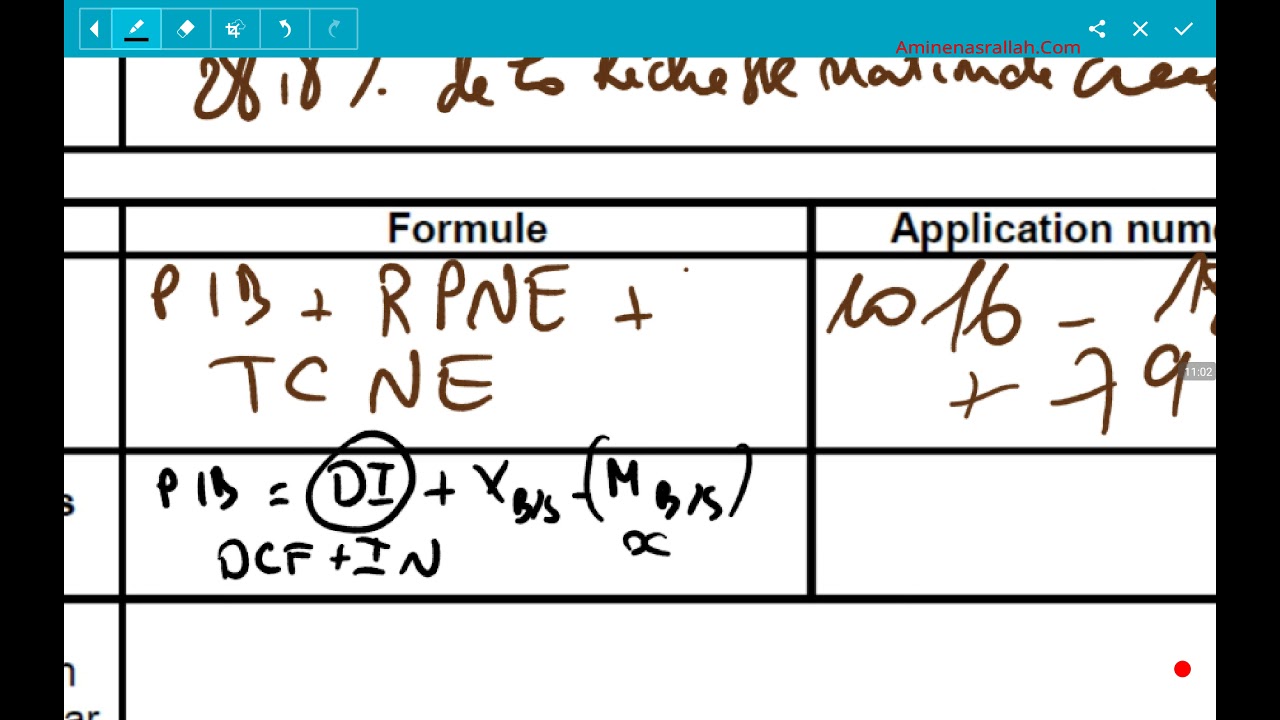 شرح تمرين les agrégats de la comptabilité nationale bac( وطني 2018) راطراباج