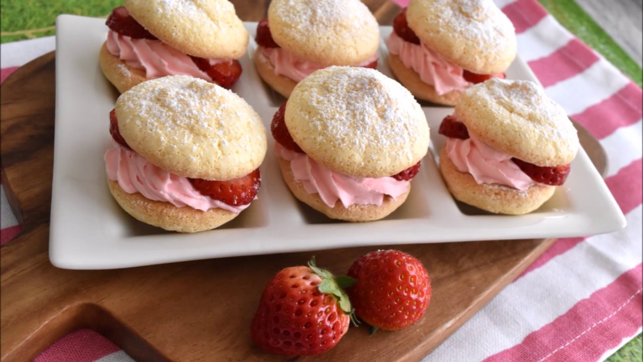 Strawberry Bosse recipe【家カフェ】苺のひとくちブッセ【作り方】