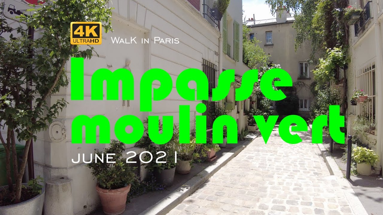 🇫🇷 Walking around Paris, Impasse du Moulin Vert, Paris 14th district - june2021
