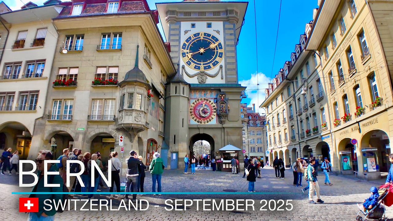 Switzerland 4K Walk: Bern | City Walk | Real Ambient Sound (No Music)