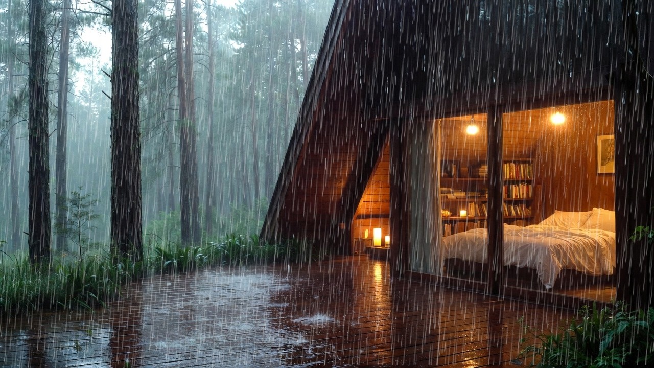 Best Cozy Cabin Rain 🌧️ Relaxing Forest Rain Sounds For Deep Sleep & Stress Relief | Daily Rain Soun