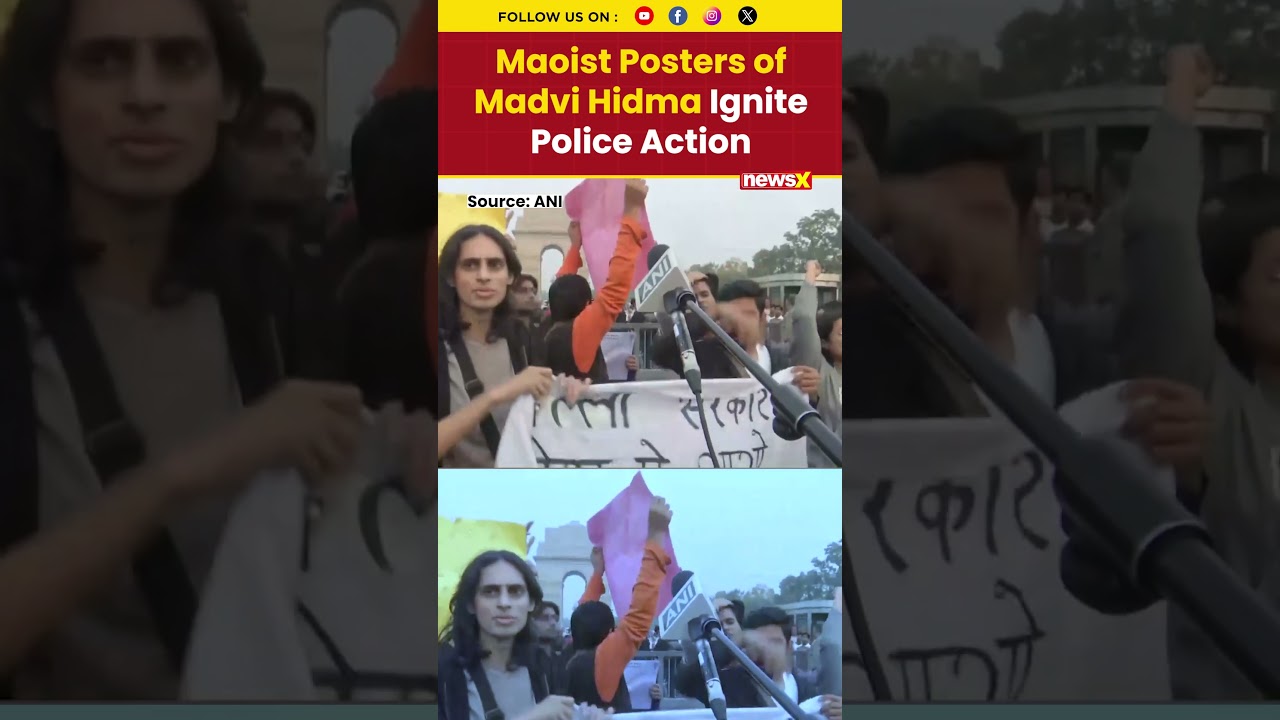 Maoist Posters of Madvi Hidma Trigger Massive Police Crackdown #protest #madvihidma #shorts
